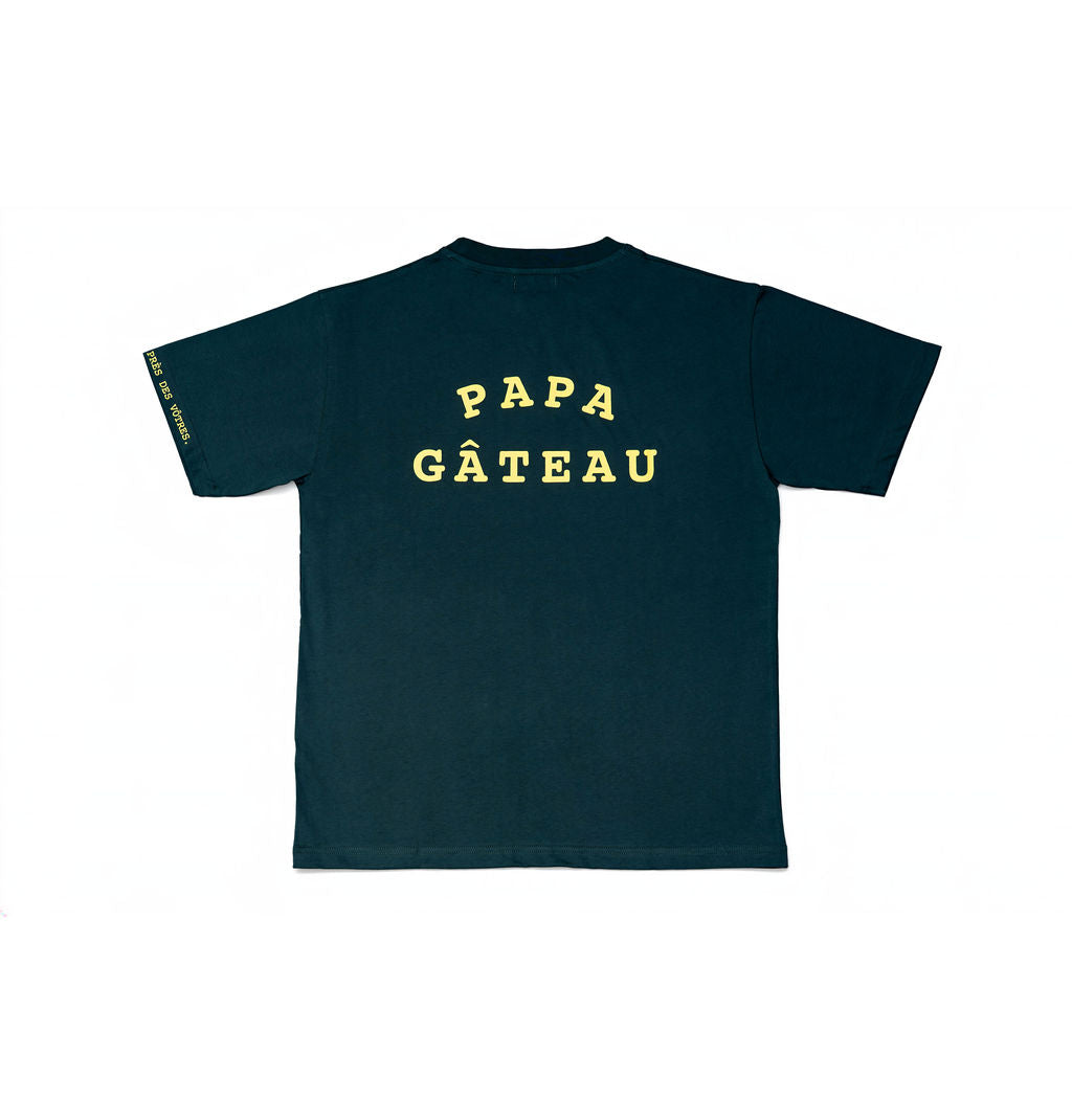 Camiseta verde Loin des ondes, près de vôtres